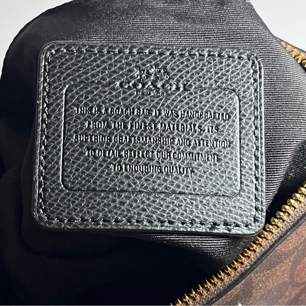 NWOT Coach North South Crossbody in Signature Brown/ Black - Picture 10 of 13